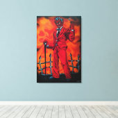 Rode dealer canvas afdruk (Insitu (Houten vloer))