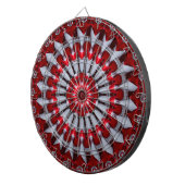 Rode decoratieve dartbord (Voorkant Rechts)