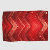 Rode Decoratieve Glitter Golf Handdoek (Horizontaal)