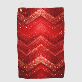 Rode Decoratieve Glitter Golf Handdoek