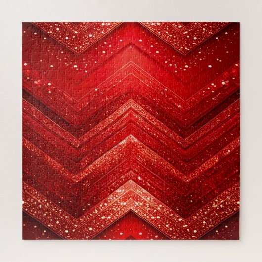 Rode decoratieve glitter puzzel (Verticaal)