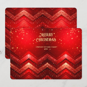 Rode decoratieve kerst glitter kerstkaart