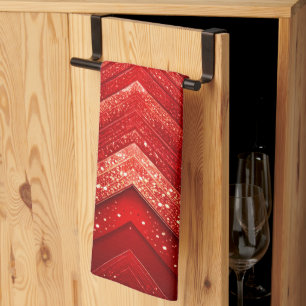 Rode Decoratieve Kerst Vakantie Keukendoek Theedoek