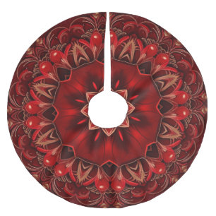 Rode decoratieve kerstboomzoom kerstboom rok