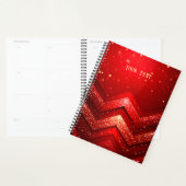 Rode decoratieve kerstglitter vakantieplanner planner (Display)