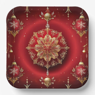 Rode decoratieve ornamenten vakantie papieren bord