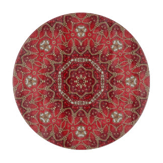 Rode decoratieve snijplank