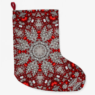 Rode decoratieve vakantievoorraad grote kerstsok