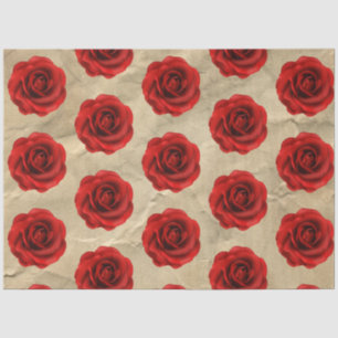 rode decoupage tissuepapier