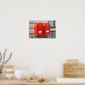 Rode Deense Brievenbussen Poster (Keuken)