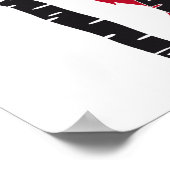 Rode deers in het bos van de vogelboom poster (Hoek)