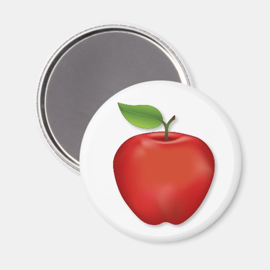 Rode Delicious Appel Magneet (Voorkant / Achterkant)