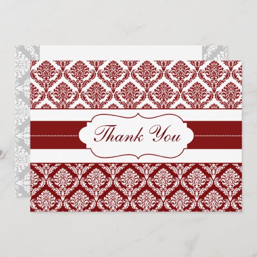 rode demask Dank je Kaarten (Voorkant / Achterkant)