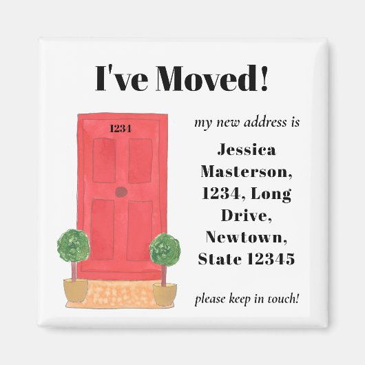 Rode deur die ik heb bewogen magneet (Voorkant)