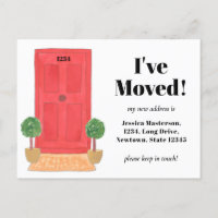 Rode deur ik heb het Briefkaart van de Aankondigin