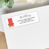 Rode deur Nieuw adres retouradres Etiket