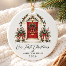 Rode Deur Ons Eerste Kerst Nieuwe Thuis