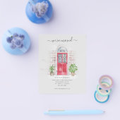 Rode deur we hebben Adres Bewegende Aankondiging B Flyer (Enkel)