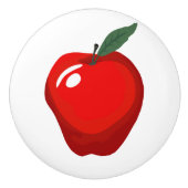 Rode deurknop keramische knop (Voorkant)