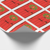 Rode deuropslagpapier cadeaupapier (Hoek)