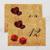 rode dice Vegas tabelnummers Briefkaart (Voorkant / Achterkant)