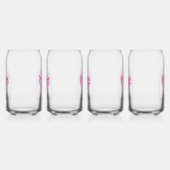 Rode Disco Boogie Bruiloftsfeestje Blikvorm Glas (Rechts)