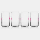 Rode Disco Boogie Bruiloftsfeestje Blikvorm Glas (Links)