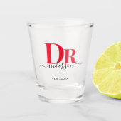 Rode Dokter Medische Beroeps Shot Glas (Voorkant)