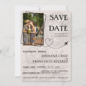 Rode Dominicaanse Republiek paspoort Bewaar de dat Save The Date (Achterkant)