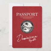Rode Dominicaanse Republiek paspoort Bewaar de dat Save The Date (Voorkant)