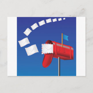Rode doos briefkaart