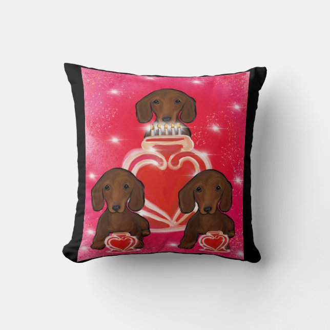 Rode Doxies Kussen (Voorkant)
