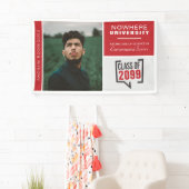 Rode dozen en foto-Afstuderen banner (Insitu)