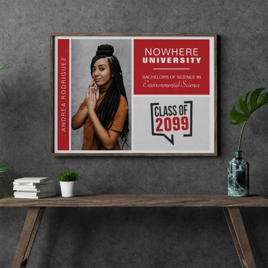 Rode dozen en foto-Afstuderen Poster