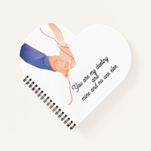 Rode draad van het lot - Soulmate Hand-Holding Lov Notitieboek