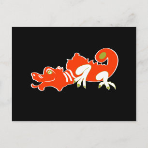 Rode draak briefkaart
