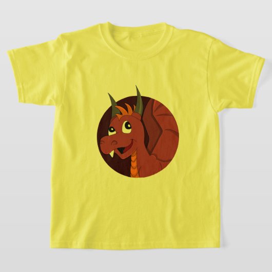 Rode draak cartoon T-Shirt (Laagn)