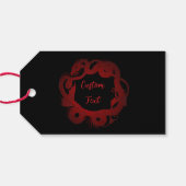 Rode Draak Gepersonaliseerd Cadeaulabel (Achterkant Horizontaal)
