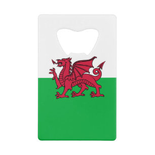 Rode Draak Keltische Vlag van Wales & Welsh Kredietkaart Flessenopener