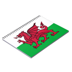 Rode Draak Keltische Vlag van Wales & Welsh Notitieboek