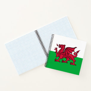 Rode Draak Keltische Vlag van Wales & Welsh Notitieboek