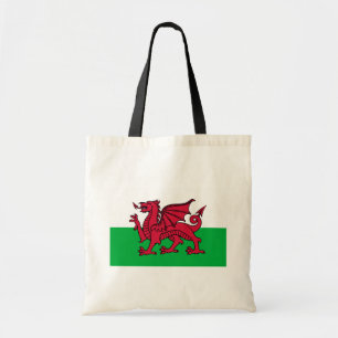 Rode Draak Keltische Vlag van Wales & Welsh Tote Bag