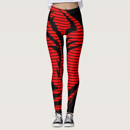 Rode draak leggings (Voorkant)