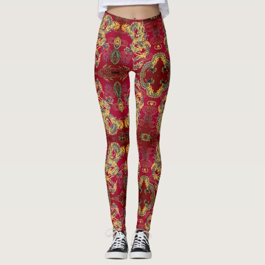 Rode Draak Leggings (Voorkant)