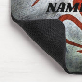 Rode draak met naam muismat (Hoek)