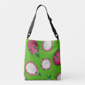 Rode draak op groen crossbody tas (Achterkant)