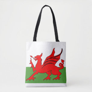 Rode draak Welsh vlag Draagtas