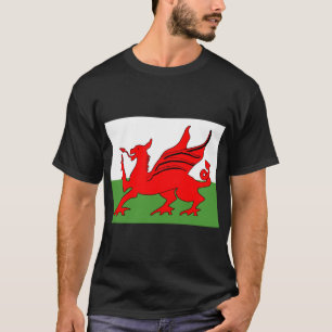 Rode draak Welsh vlag T-shirt