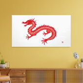Rode Draken Canvas Afdruk (Insitu (Woonkamer))