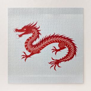 Rode Draken Canvas Legpuzzel